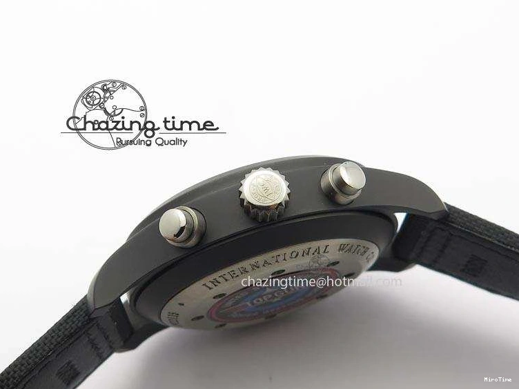 MIROTIME 0706 Pilot Chrono IW388003 Real Ceramic V6F 1:1 Best Edition On Black Nylon Strap A StreetReady 7284